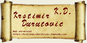 Krstimir Durutović vizit kartica